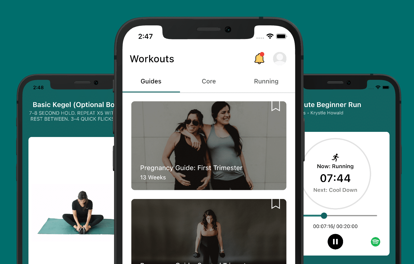Screenshot of Expecting and Empowered mobile app.